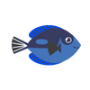 icone de poisson bleu